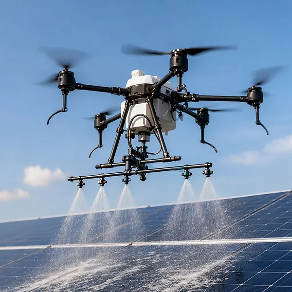 ID Services Drone au-dessus de panneaux solaires sur le toit d'une maison en Essonne